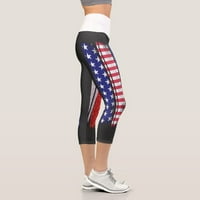 Žene Ispiši Custom USA USA ošifriranu zastavu Patriotske pilates hlače američke hlače za joge joga hlače