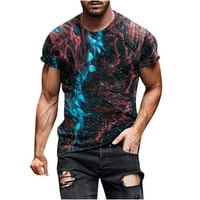 Majice za muškarce 3D grafički majica Ljeto kratki rukav Atletski trčanje teretana Ležerna vježbanje