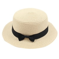 Yinguo Sunčani šeširi za žene široka podložna paroba Boater Hat ljeto suncobransko vizir sunčani slamki na plaži šešir