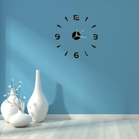 3D DIY zidni sat Moderni akrilni arapski numerički sat za kućnu dnevnu sobu Dekoracija spavaće sobe-crna