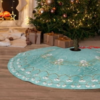 Božićna suknja Božićne gume Dvoslojni slojevi Xmas Tree Suknje za božićne ukrase, zimske novogodišnje