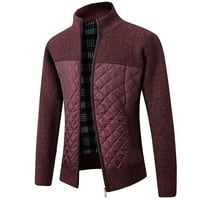 Vivianyo HD muški kaputi i jakne čišćenje muške modne modne jesenje i zimske karirane ručke pletene
