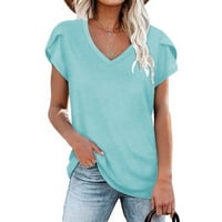 Majica yubnlvae za žene modni ljetni casual s majicom s kratkim rukavima s kratkim rukavima