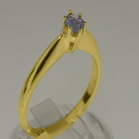 Britanci napravili tradicionalni 14k žuti zlatni prsten sa prirodnim prstenom za angažman na prirodnim