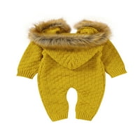 Izhanske novorođene djevojčice zimske odjeće pleteni džemper rumper za duljine dugih rukava s dugim