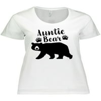 Inktastična tetka medvjed u majici Plus veličine crne