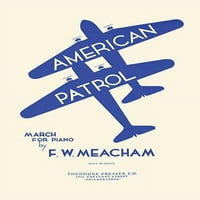 Američka patrolna likovna umjetnička platna štampa