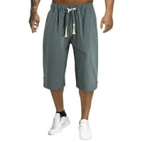 LisingTool Hlače za muškarce Muške modne casual jednostavne pune boje pamučne pantalone i lumbalne pantalone