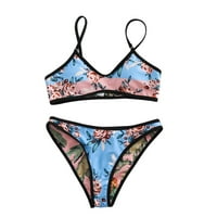 Yubnlvae New Retro Bikini Dvostrano tiskano ispisano Srednje kostimi za kupaći kostim za kupaće kostim
