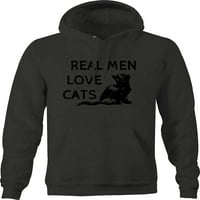 Pravi muškarci vole mačke ljubimac ljubavnik mačka lover pulover duksev srednje tamno siva