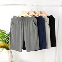 Muški izvlačenje pletene pamučne kratke hlače Pajama Sleep Hotsovi - sa džepovima
