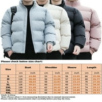 Niveer muškarci dolje jakne s dugim rukavima puše kaputi puni zip casual kaput za zimu toplo ružičaste