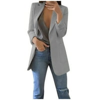 Jakne za žene kaput otvoreni prednji džepovi Cardigan Formalni odijelo Formalni kaput TOP bluza Radni
