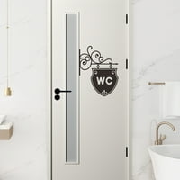 Toaletna soba za kupaonice kupatila naljepnice za vrata WC uzorak koji se može samoljepljivi zid naljepnica