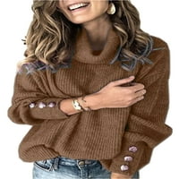 Paille dame džemper dugih rukava Jumper vrhovi pulover pulone u boji labavi radovi pleteni džemperi