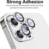 [SET] Zaštitnik objektiva fotoaparata Kompatibilan sa iPhone Pro MA, [Instalacijska ladica] aluminijumski