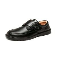 Daeful Boy's kožne cipele vjenčane haljine cipele uniforme Oxfords performanse modni lagani školski loaferi crni 12c