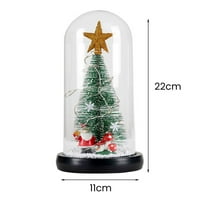 Mini božićno drvce s toplim svjetlom dodajte ukras za božićne atmosfere za zabavne odmore