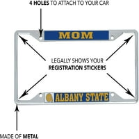 Albany State University Asu Golden Rams NCAA Metalna licenčna ploča okvir za prednji dio automobila
