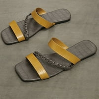 FESFESFES SLANDALS za ženske ravne sandale Ljetne cipele na plaži Ležerne prilike za prozračne prozračne