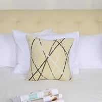 Piccocasa Dekorativni jastuk navlake Soft baršunaste pruge bacač jastučni jastuk CASSION CAST BEIGE