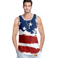 4. jula Grafičke majice bez rukava bez rukava majice crvene plave zvijezde Eagle USA za zastavu bez