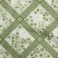 Onuone pamučni dres bijele tkanine Florals Tkanina za šivanje tiskane pločice od dvorišta široko