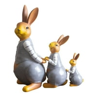 Rabbitni ukrasi višenamjenski simpatični izgled realistična živopisna slika Trodimenzionalna ukrasna