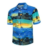 Muška majica modna casual top košulja sa spuštenim ovratnikom Spring Summer bluza Pristava za plažu kratkih rukava Top majice