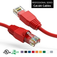 4FT CAT6A UTP Ethernet mrežom pokrenuta kabl crvena, pakovanje