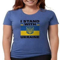 Cafepress - Stalak sa ukrajinskim majicom - Ženska tri-mješavina majica