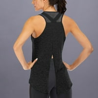 Vrh cisterna za žene Loot Fit Cropped Sports Pokretanje mrežice Svjetla za spajanje Yoga Trening majice