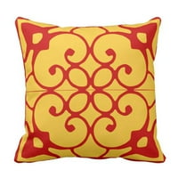 Moderna modernog senfa Žuta španski na crvenom meksičkom jastuku jastuk