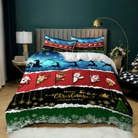 Božićni dan stablo za ispis Krevet Komfornični setovi Twin pune kraljevske kraljevske veličine tiskanog posteljine posteljine i jastučnica za djecu Teen