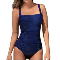 Bikini Žene Ljeto Seksi od punog plaža Siamese Plave kupaći kostim žene
