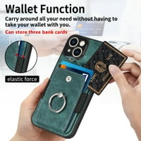 Kompatibilan sa iPhone novčanicom s držačem kartice, premium PU kožnim držačem za rotaciju od 360 °