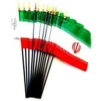Bo of Iran 4 X6 minijaturni stolni i stolni zastava; Američki su napravili male mini iranske zastave u kartonskoj kartonu po mjeri napravljenim za ove zastava