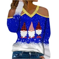 Božićna majica 3D Xmas pulover Duks za žene Djevojke za odrasle Božićne dukserice Prevelike grafičke