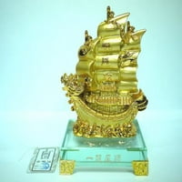 Zlatni bogatstvo Feng Shui sa staklenom bazom