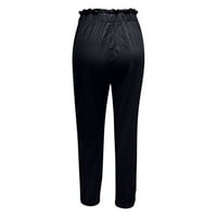 Nove narudžbene pantalone za žene labave ležerne ravne duge hlače elastične visoke struke modne Y2K