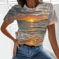 Ženska seksi modna majica Ležerne prilike kratkog rukava od ispisanih vrhova