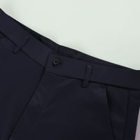 Leey-World Hlače za muškarce Elastične struke Poslovne hlače Hlače Muške visoke tanke boje čvrste povremene