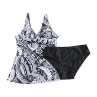 Kupaći kostimi Žene Ispiši rufff Detalji Dama Dva kupaći kostim Tankinis bikini set