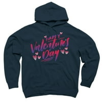Sretan Valentinovo za Valentinov srčani pisming mornarički plavi grafički pulover Hoodie - dizajn od