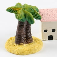 Minijaturna umjetnička smola kokosovog drveća mikrolandschaft stablo kratkih ukras crtani ukras za tortu
