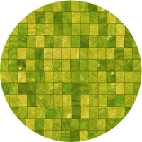 Ahgly Company u zatvorenom okruglom uzorku Neon žute zelene prostirke, 8 'okruglica