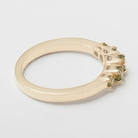 Britanska napravljena 18k ruža zlato prirodni peridot ženski prsten opcije - veličine opcija - veličina