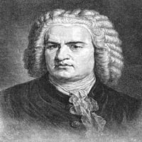 Johann Sebastian Bach n. Njemački orgust i kompozitor. Graviranje linije, američki, 1878. Poster Print