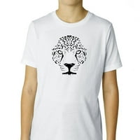 Jaguar Face - Snažna plemena džungla životinjska dječaka pamučna mladeža siva majica