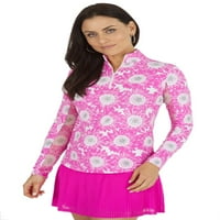 Žene dugih rukava Zip mogli se - - Ruthie Hot Pink White - S